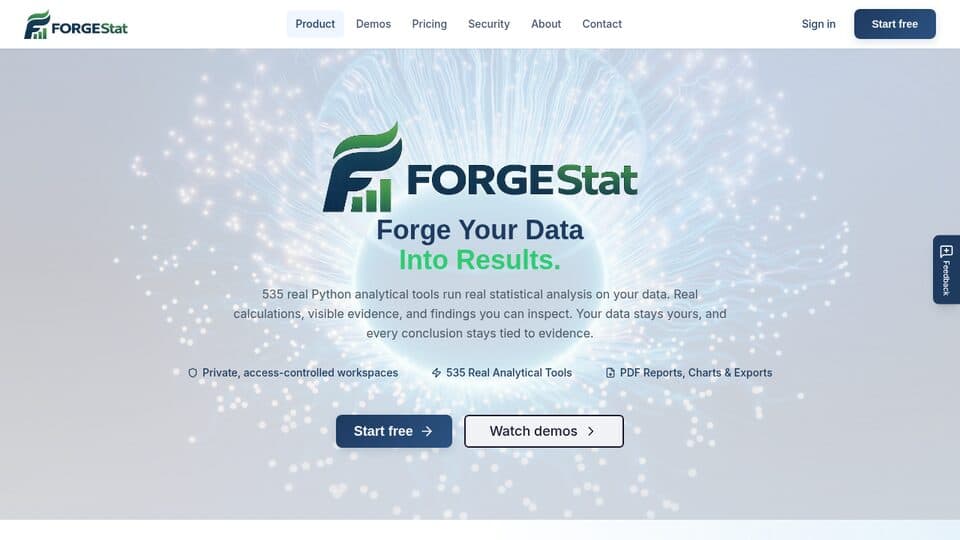The ForgeStat home page